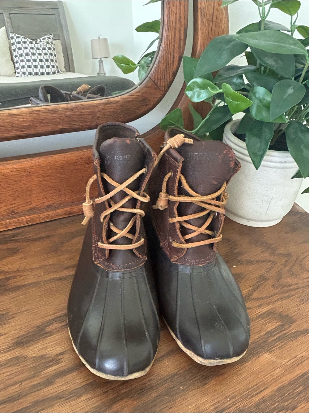 Sperry Brown Leather Waterproof Duck Boots